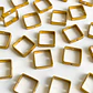 Dije Marco Cuadrado • Baño de Oro • 15x15 mm - Miniatura 1