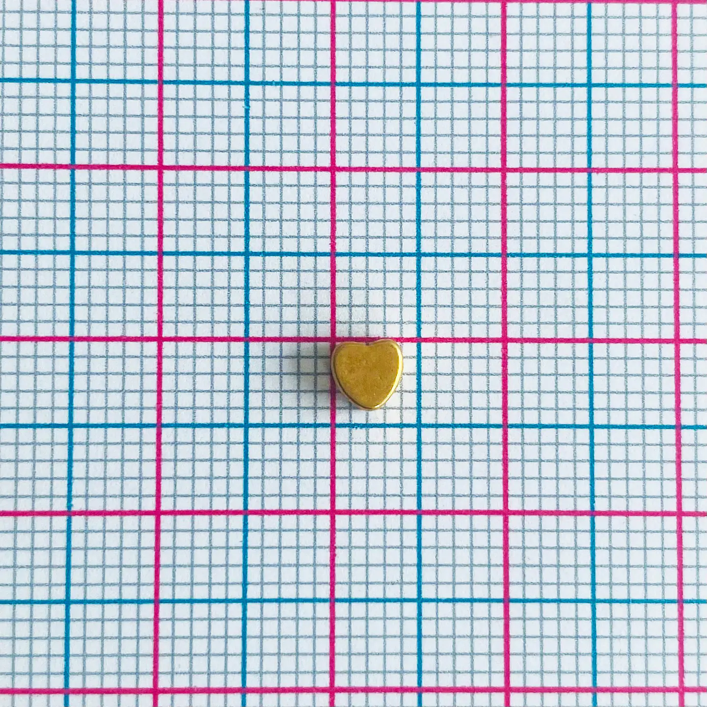 Separador Corazón Liso • Baño de Oro • 4x4 mm 2