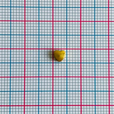 Separador Corazón Liso Pequeño • Baño de Oro • 4x4 mm