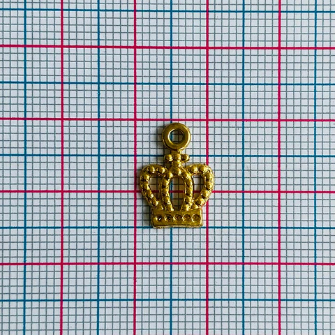 Dije Corona Real • Baño de Oro • 10x15 mm