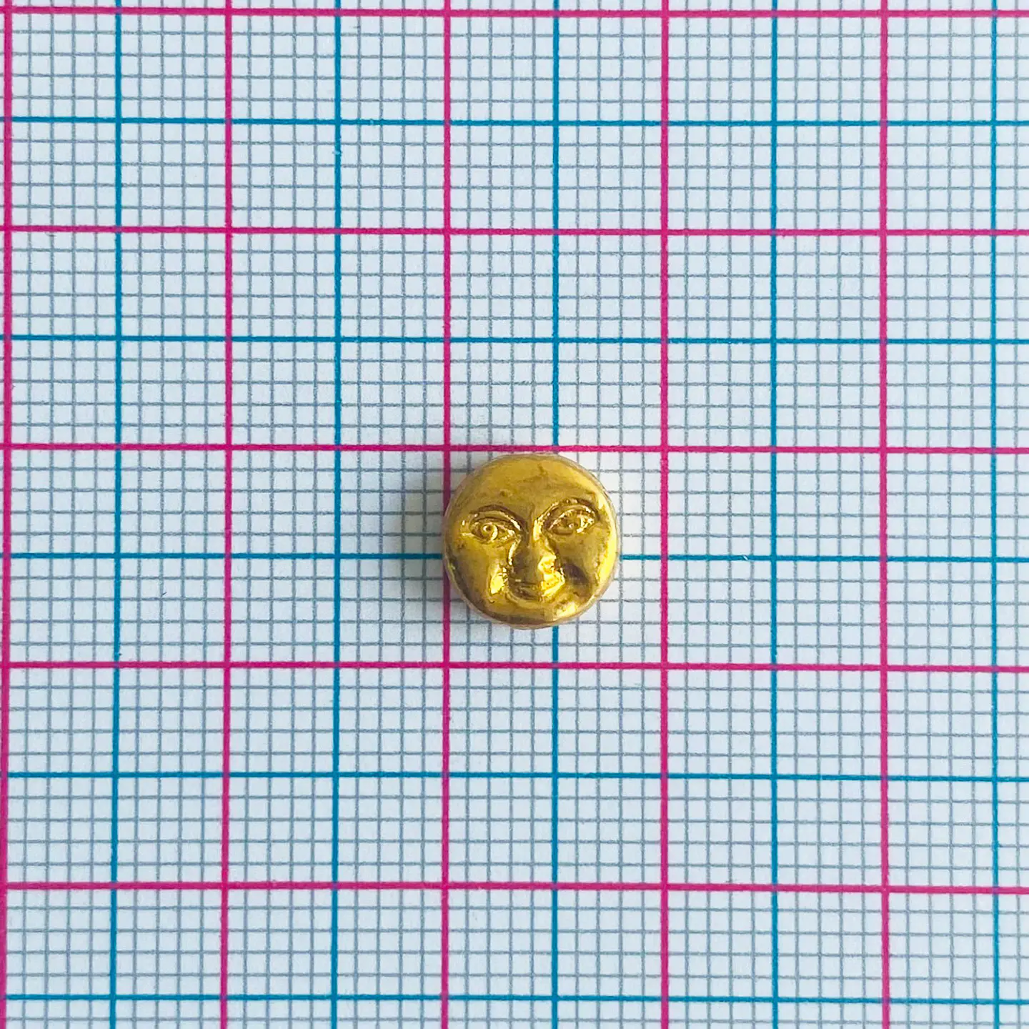 Separador Carita de Sol / Luna • Baño de Oro • 8x8 mm 2