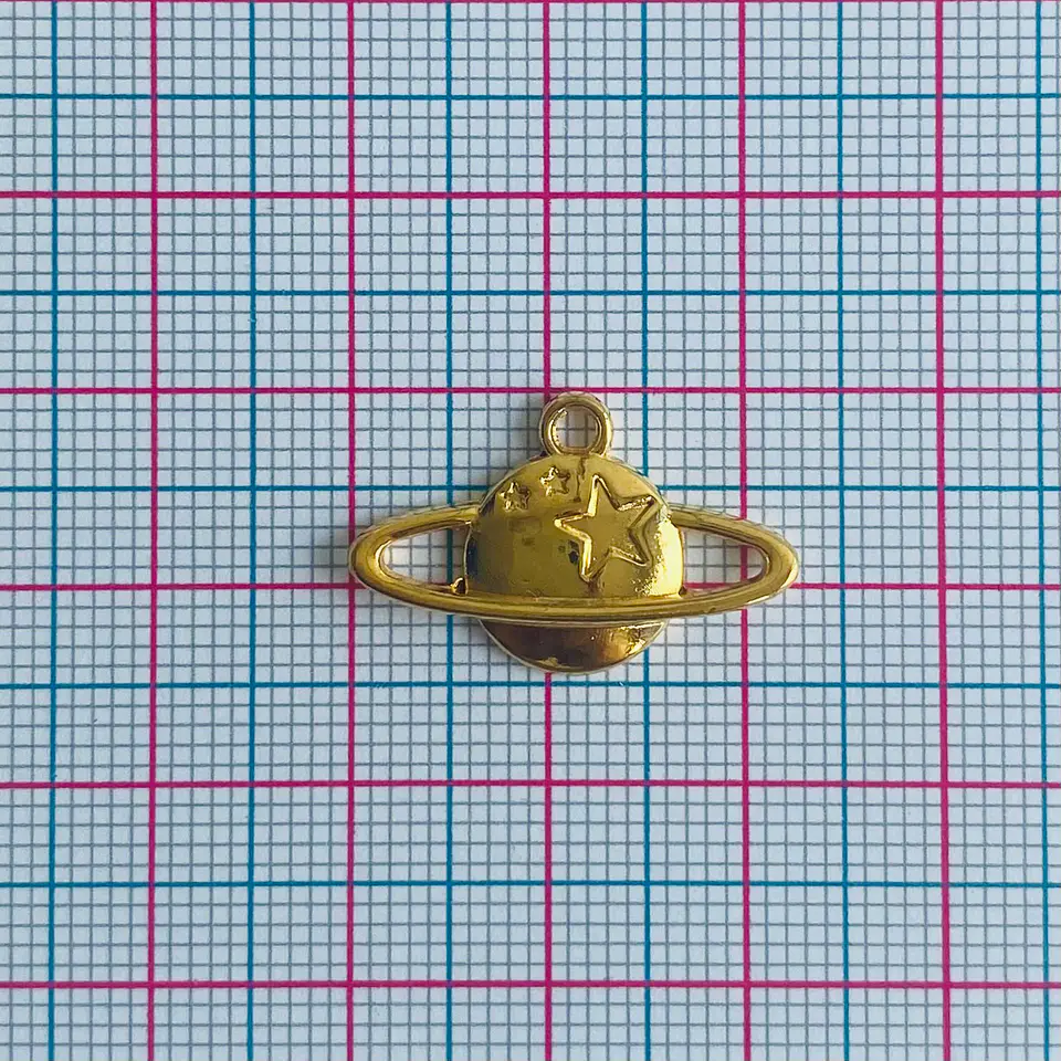 Dije Planeta Saturno • Baño de Oro • 23x15 mm 2