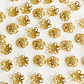 Cubre Pepa Calado Flor de 6 Pétalos • Baño de Oro • 9x9 mm - Miniatura 1