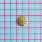 Cubre Pepa Calado Flor de 10 Pétalos • Baño de Oro • 10x10 mm - Miniatura 2