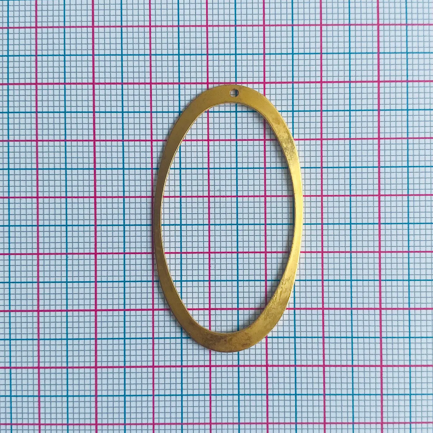 Dije Aro Marco Ovalado • Baño de Oro • 27x47 mm 2