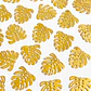 Dije Hoja de Monstera Tropical • Baño de Oro • 22x24 mm - Miniatura 1