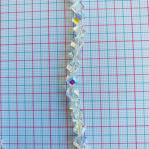 Cuenta de Rombo • Cristal • 6x6 mm