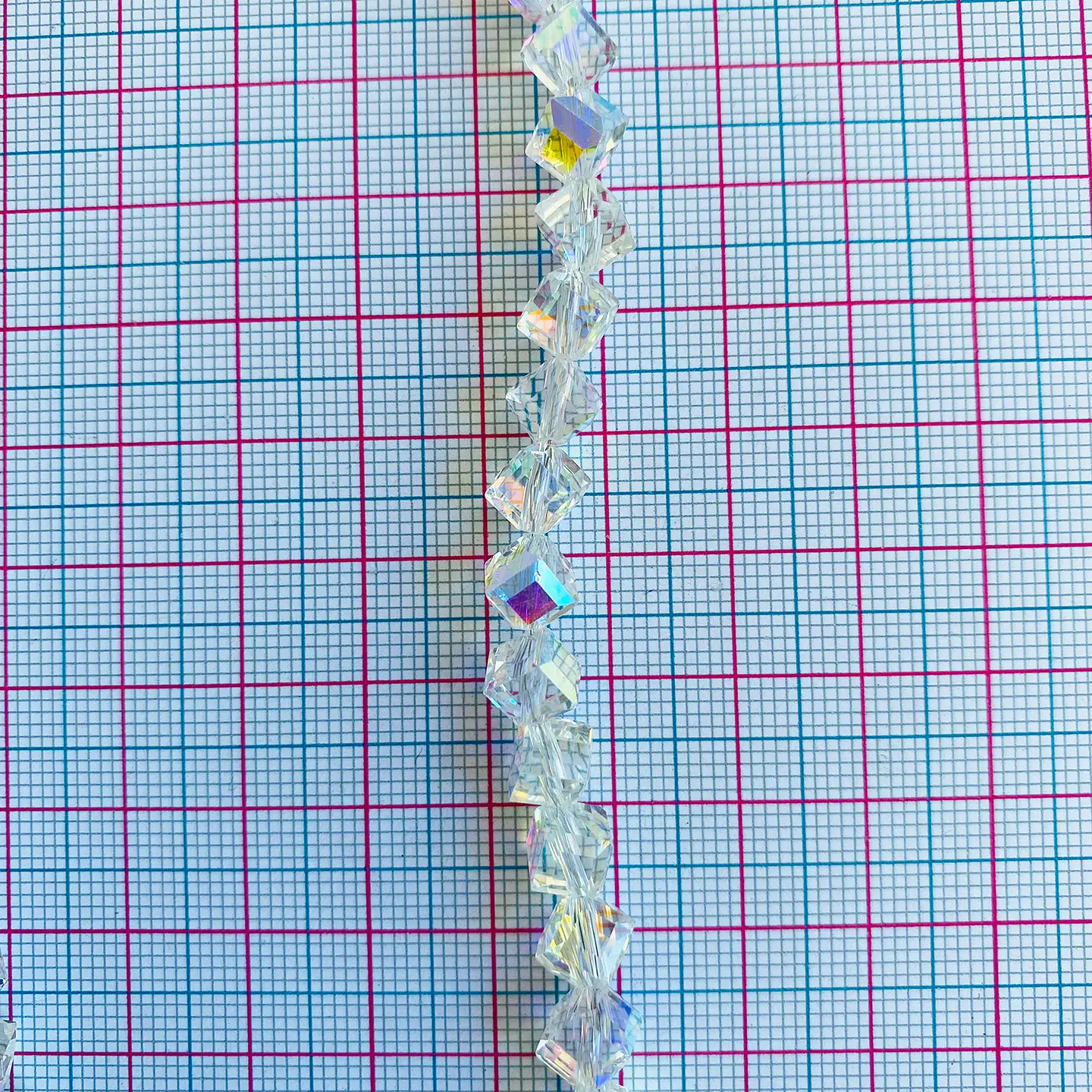 Cuenta de Rombo • Cristal • 6x6 mm 2