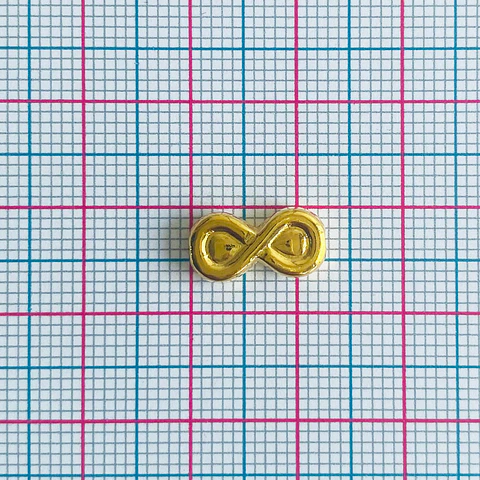 Separador Infinito • Baño de Oro • 12x7 mm