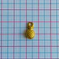Dije Piña Tropical Texturizada • Baño de Oro • 7x14 mm - Miniatura 2