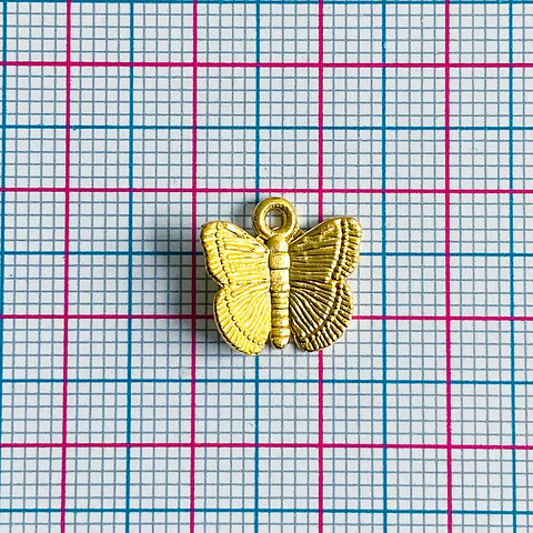 Dije Mariposa • Baño de Oro • 10x10 mm