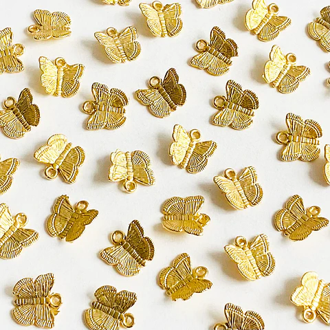 Dije Mariposa • Baño de Oro • 10x10 mm