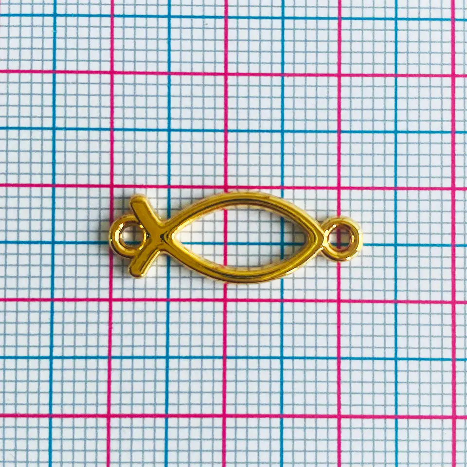 Dije Pez Cristiano Calado • Baño de Oro • 22x8 mm 2