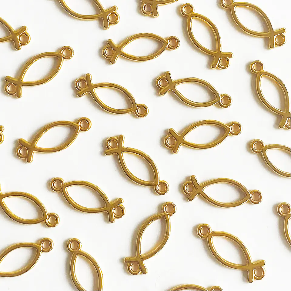 Dije Pez Cristiano Calado • Baño de Oro • 22x8 mm 1