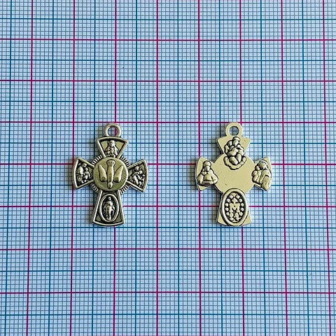 Dije Cruz Tetramorfo • Zamak • 18x25 mm