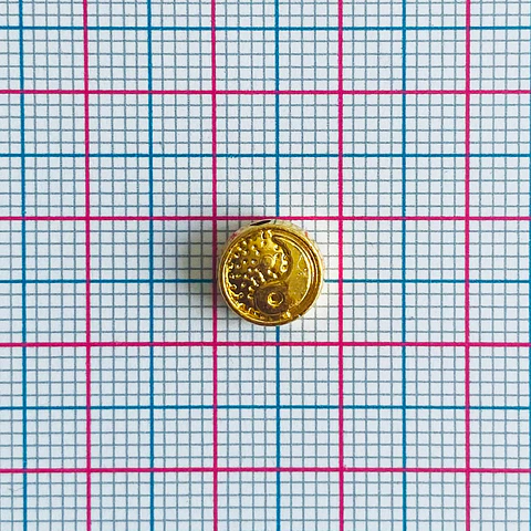 Separador Ying Yang • Baño de Oro • 8x8 mm