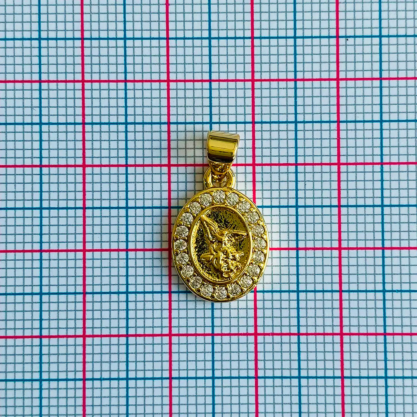 Medalla San Miguel Arcángel • Rodio • 12x20 mm 2
