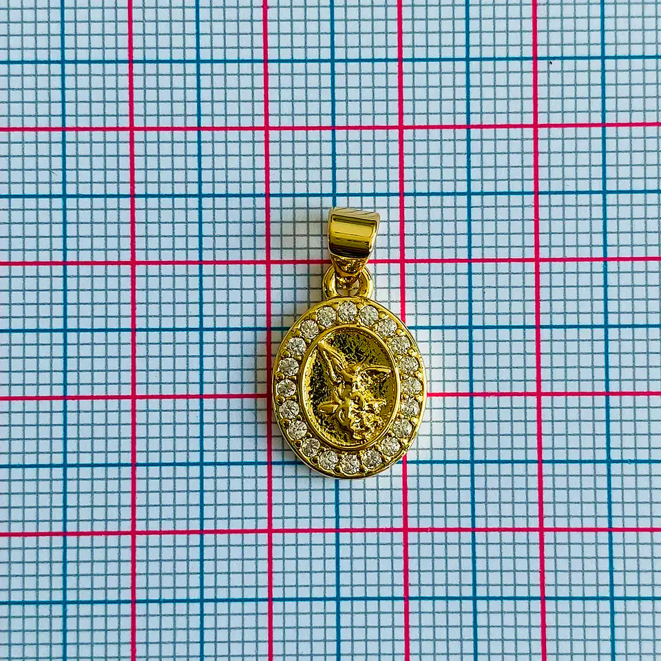 Medalla San Miguel Arcángel • Rodio • 12x20 mm 2