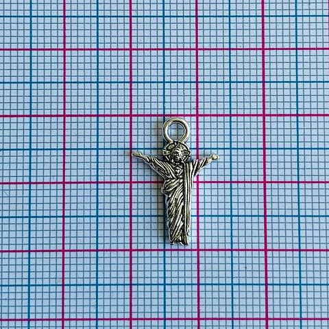 Dije Cristo Redentor • Zamak • 13x20 mm