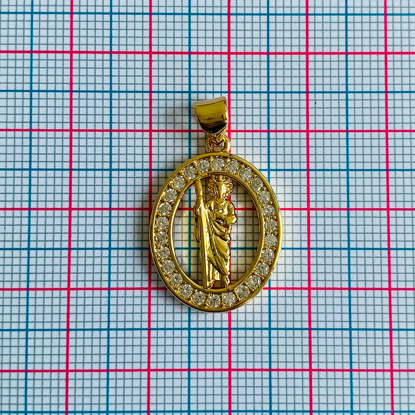 Medalla San Judas Tadeo • Rodio • 17x23 mm 2
