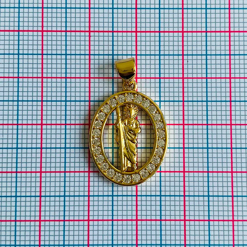 Medalla San Judas Tadeo • Rodio • 17x23 mm 2