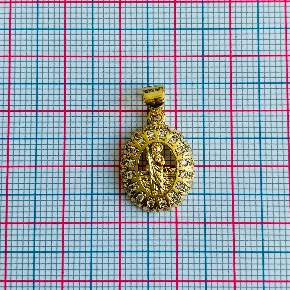 Medalla San Judas Tadeo • Rodio • 14x18 mm 2