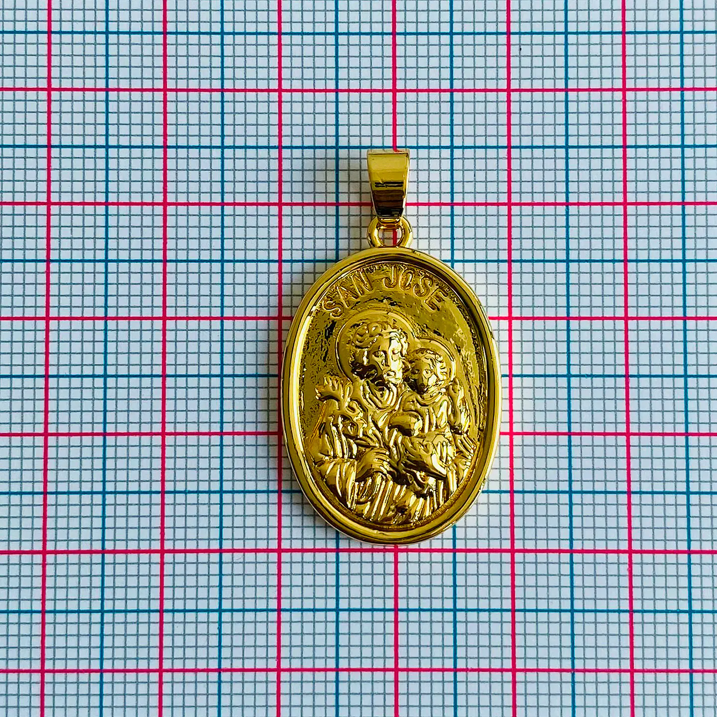 Medalla Ovalada San José • Rodio • 20x30 mm 2