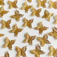 Dije Mariposa Calada • Baño de Oro • 17x17 mm - thumbnail 1