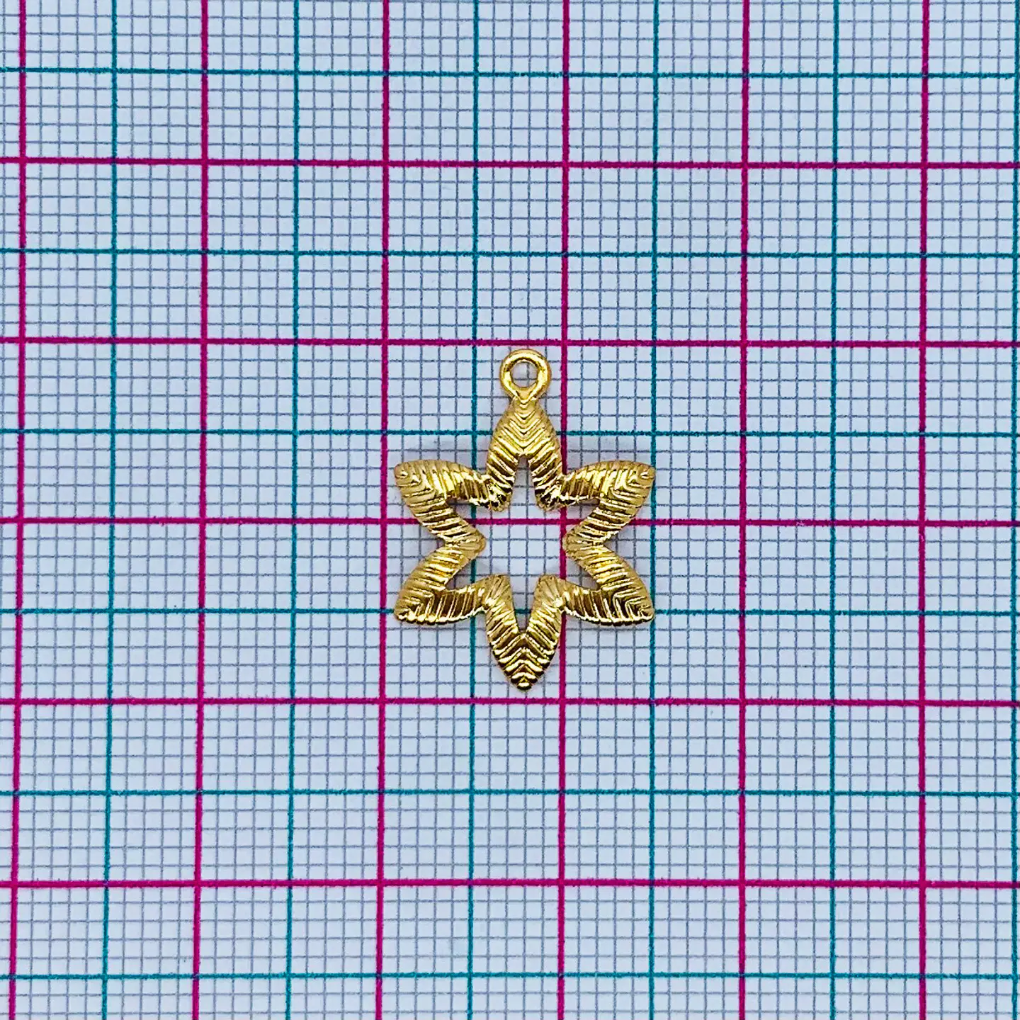 Dije de Estrella Calada • Rodio • 15x20 mm 2