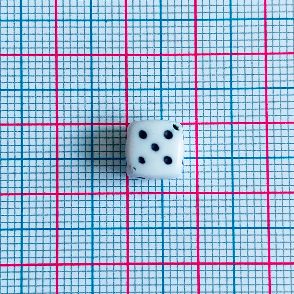 Cuentas de Dado • Plástico • 8x8 mm 2