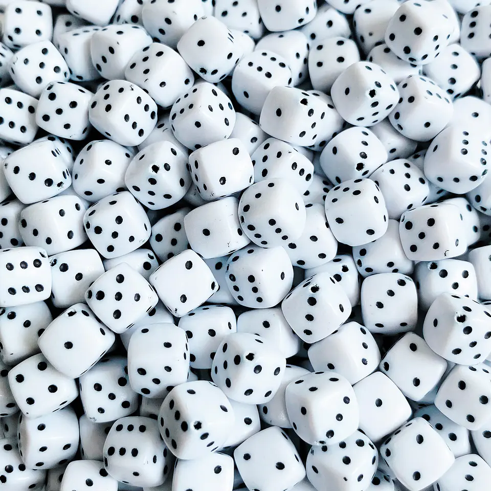 Cuentas de Dado • Plástico • 8x8 mm 1