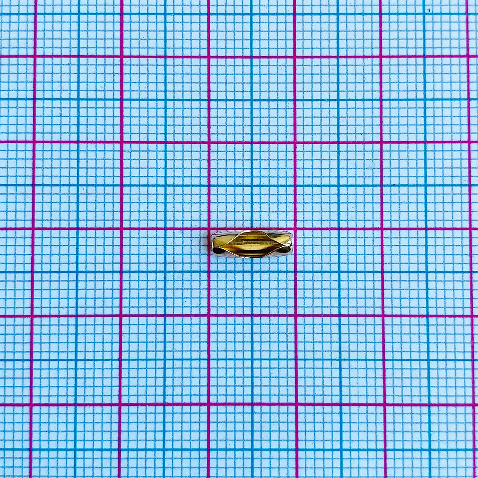 Broche Conector Cadena Militar Dorado • Zamak • 10x4 mm 2