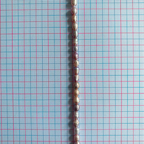 Perla de Rio Arroz Lila • 5x6 mm