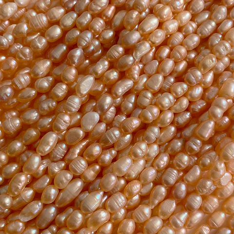 Perla de Rio Arroz Champaña • 6x7 mm