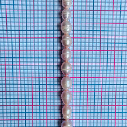 Perla de Rio Arroz Lila • 8x9 mm