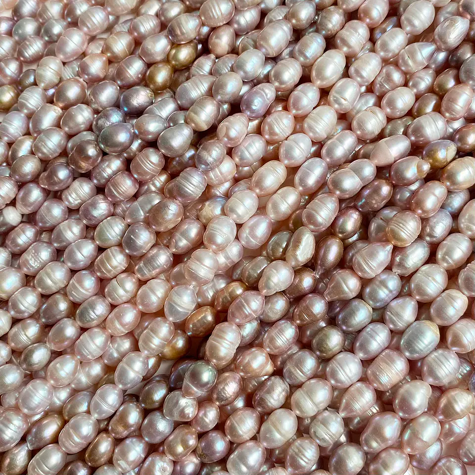 Perla de Rio Arroz Lila • 8x9 mm 1