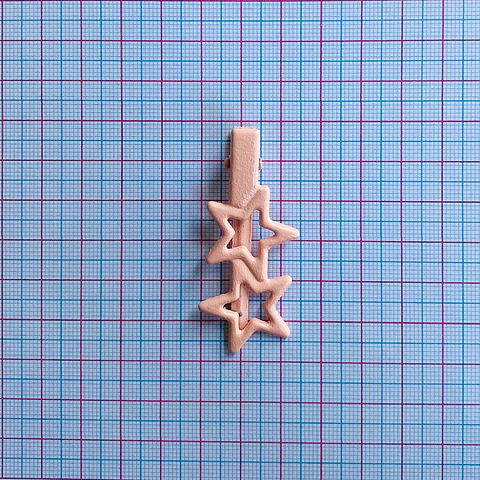 Pinza Caimán Estrellas • Metálica • 58x25 mm