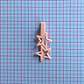 Pinza Caimán Estrellas • Metálica • 58x25 mm - Miniatura 2