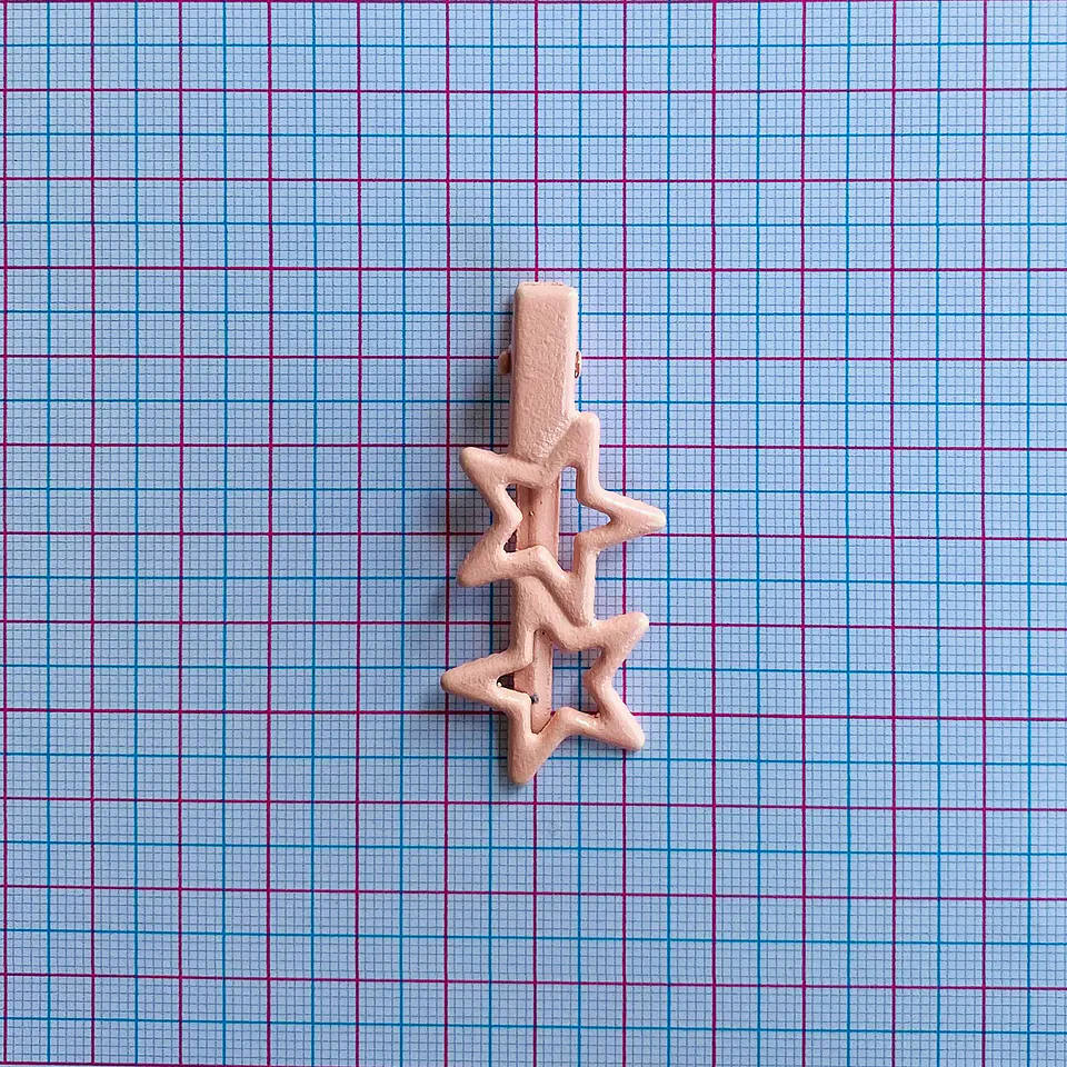 Pinza Caimán Estrellas • Metálica • 58x25 mm 2