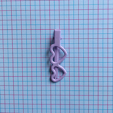 Pinza de Caimán Corazones • Metálicos • 56x18 mm