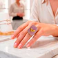Anillo Rectangular Corazón • Baño de Oro - thumbnail 1