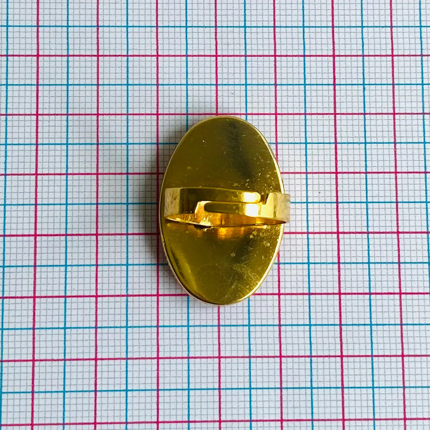 Anillo Ovalado Estrella • Baño de Oro 2