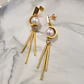 Aretes Aro Medio • Baño de Oro • 10x76 mm - thumbnail 2