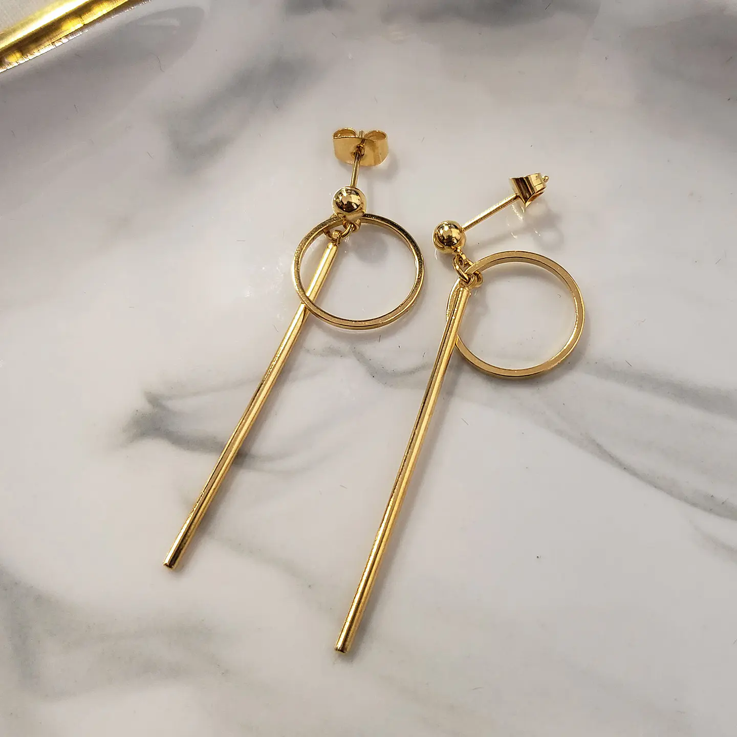 Arete Aro • Baño de Oro • 15x48 mm 2