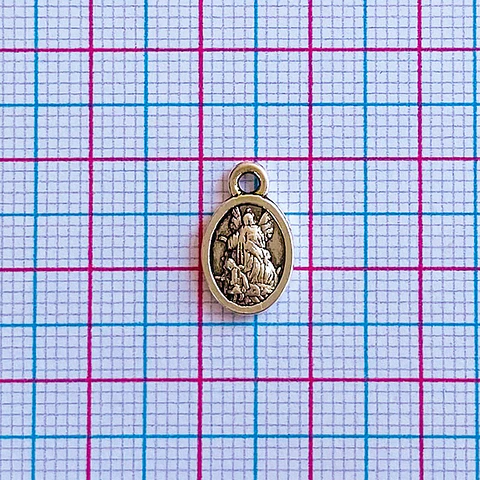 Medalla Mini Ángel de la Guarda / San Miguel Arcángel • Zamak • 8x14 mm