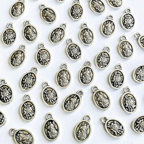 Medalla Mini Ángel de la Guarda / San Miguel Arcángel • Zamak • 8x14 mm