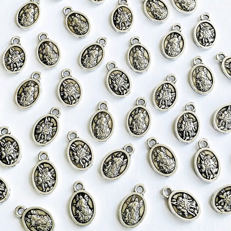 Medalla Mini Ángel de la Guarda / San Miguel Arcángel • Zamak • 8x14 mm 1