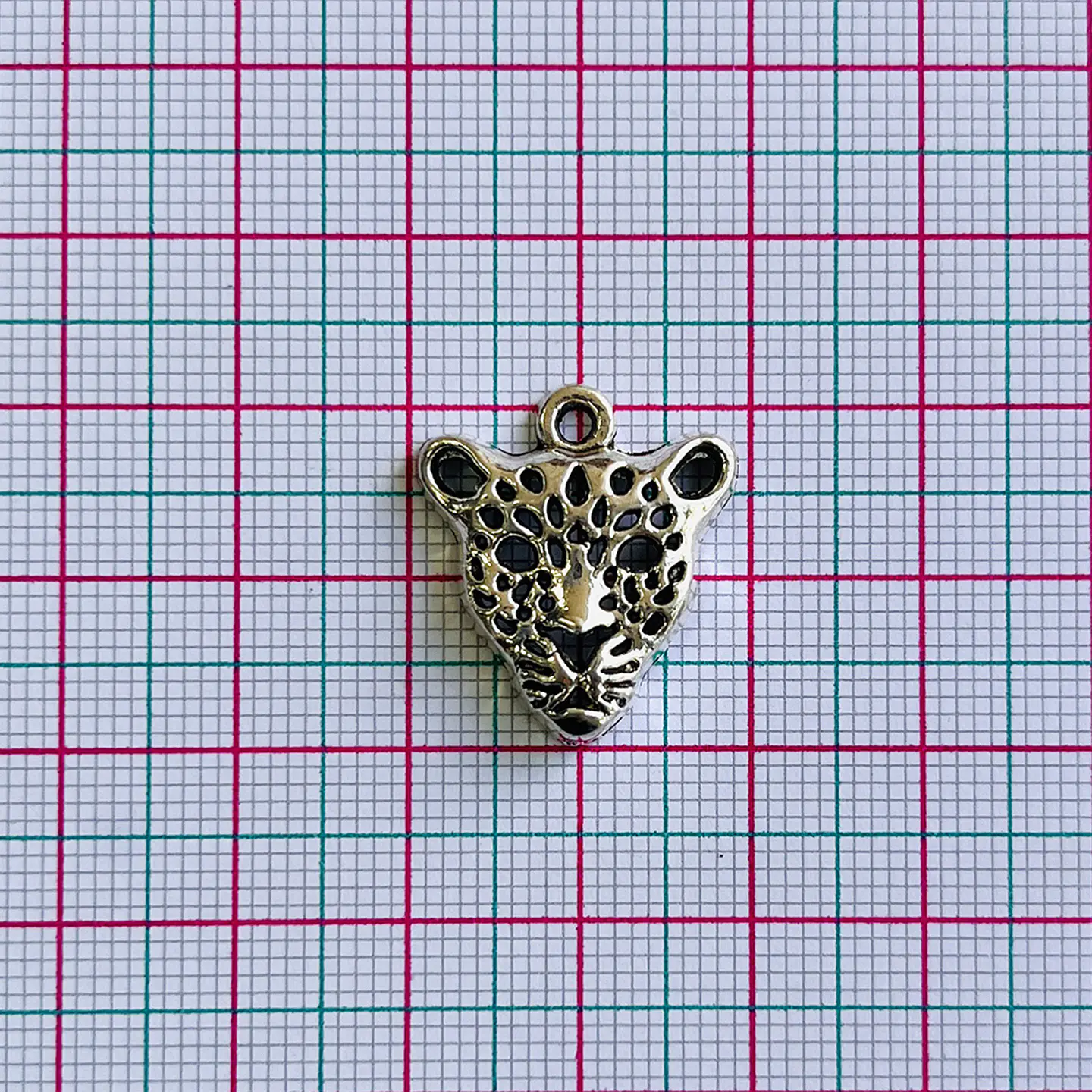 Dije Pantera Niquel • Zamak • 22x19 mm 2