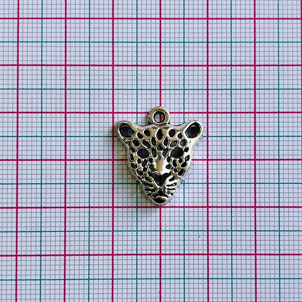 Dije Pantera Niquel • Zamak • 22x19 mm 2
