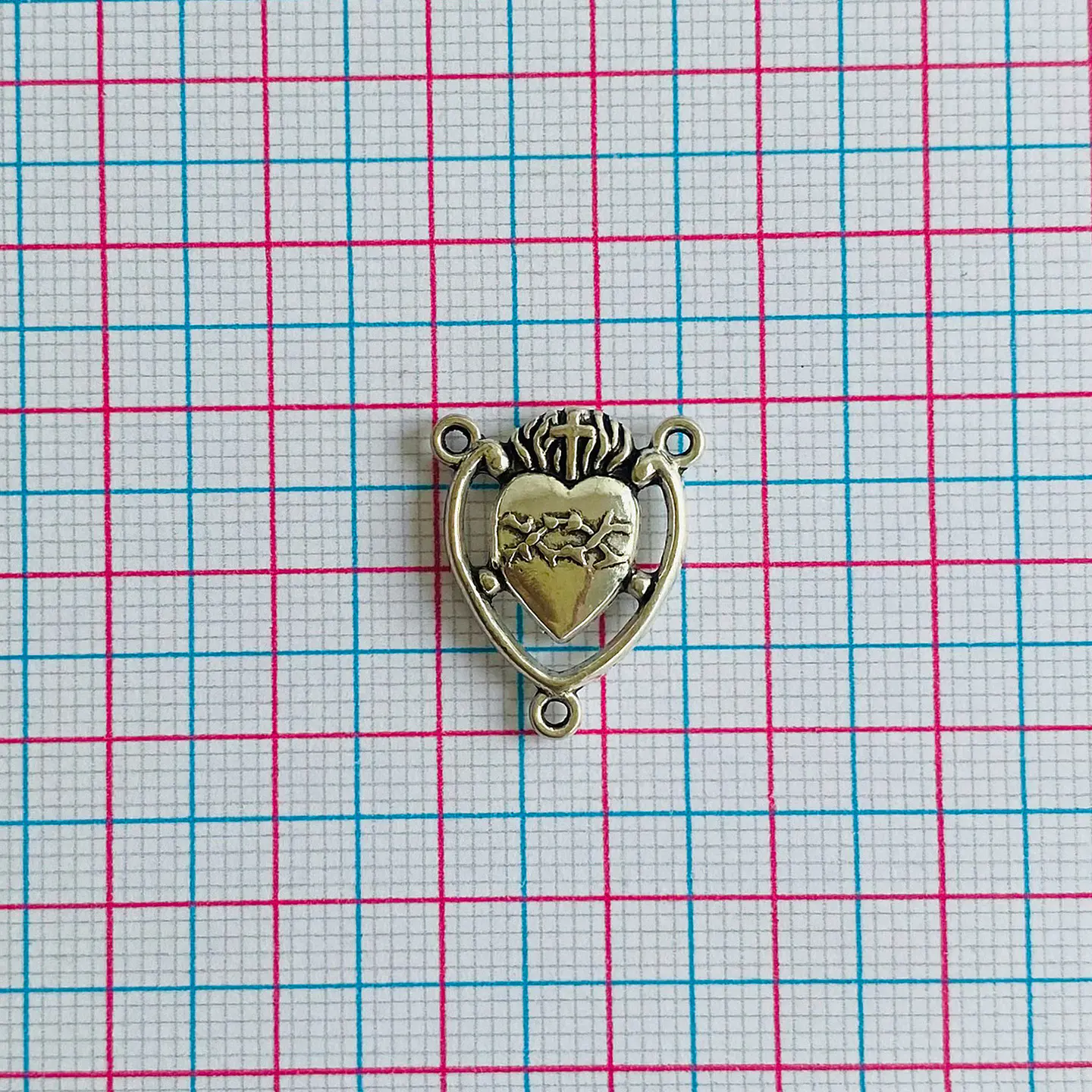 Crucero Sagrado Corazón de Jesús • Zamak • 21x17 mm 2
